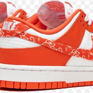 Nike Orange and White Women's Sneakers